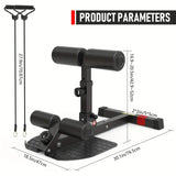 NNETM 1pc Squat Training Machine - Sit-up Auxiliary Device - Black