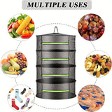 NNETM Hanging Plant Mesh Drying Rack (4-Tier)