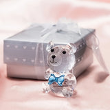 NNETM Crystal Bear with Glass Rose, Valentine's & Wedding Gift