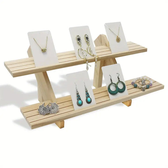 NNETM Add a touch of elegance with this handcrafted wooden riser shelf