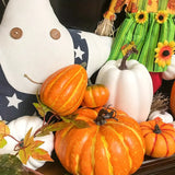 NNETM 10-Piece Artificial Pumpkin Set - Assorted Sizes