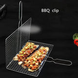 NNETM BBQ Grill Basket Stainless Steel Fish & Meat Grill