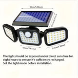 NNETM Solar Motion Sensor Outdoor Light with 74 LED
