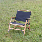NNETM Foldable Wooden Camping Chair - Beech Black