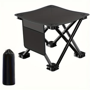 NNETM Extra Large Portable Folding Stool with Side Pocket