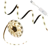 5M USB-Powered Warm White LED Strip Lights with Switch – 16.4FT SMD 2835 Strip