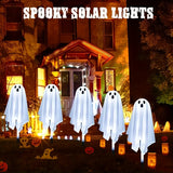 NNETM Solar Garden Lights 6-Pack Halloween Ghosts