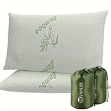 NNETM Camping Pillow Shredded Memory Foam Travel (2 Pack)