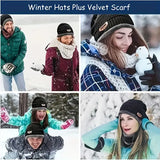 NNETM Winter Outdoor Riding Set: Hat, Gloves, and Scarf - Black