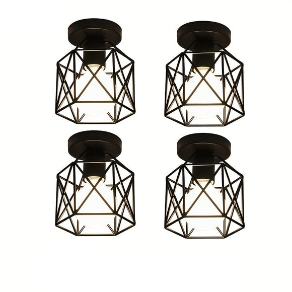 NNETM Ceiling Lights Geometric Metal Fixtures (4PCS)