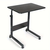 NNETM Black Lift Table Desk with Pulley to Adjust Height