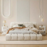 NNETM Chic Nordic-Inspired Bedside Table - Beige