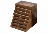 8-Layer Walnut Jewelry Box with Velvet Lining – Large Capacity Wooden Jewelry Organizer