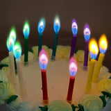 12pcs Colorful Flame Decorative Birthday Cake Candles