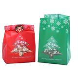 10-Pack Mixed Random Christmas Tree Gift Bags with Stickers