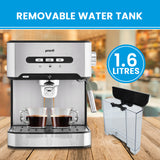 NNEDPE 1.6L Automatic Coffee Espresso Machine with Steam Frother