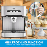 NNEDPE 1.6L Automatic Coffee Espresso Machine with Steam Frother