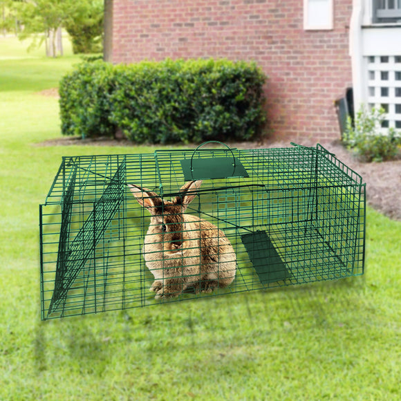 NNEDPE Humane Live Animal Trap Possum Rat Rabbit Hare Catcher Folding Cage