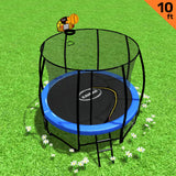 NNEDPE Trampoline 10ft with  Basket ball set - Blue