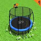 NNEDPE 6ft Trampoline Free Safety Net Spring Pad  Mat Ladder Basketball Blue