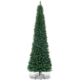 NNECW 2.4 M Slim Pencil Christmas Tree with Branch Tips for Indoor Decoration