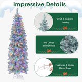NNECW 150CM/183CM Hinged Holiday Decoration Pencil Tree for Home/ Office Party Decoration-183CM