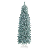 NNECW 150CM/183CM Hinged Holiday Decoration Pencil Tree for Home/ Office Party Decoration-183CM