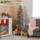 NNECW 150CM/183CM Hinged Holiday Decoration Pencil Tree for Home/ Office Party Decoration-183CM