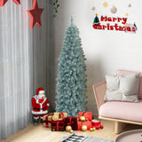 NNECW 150CM/183CM Hinged Holiday Decoration Pencil Tree for Home/ Office Party Decoration-183CM