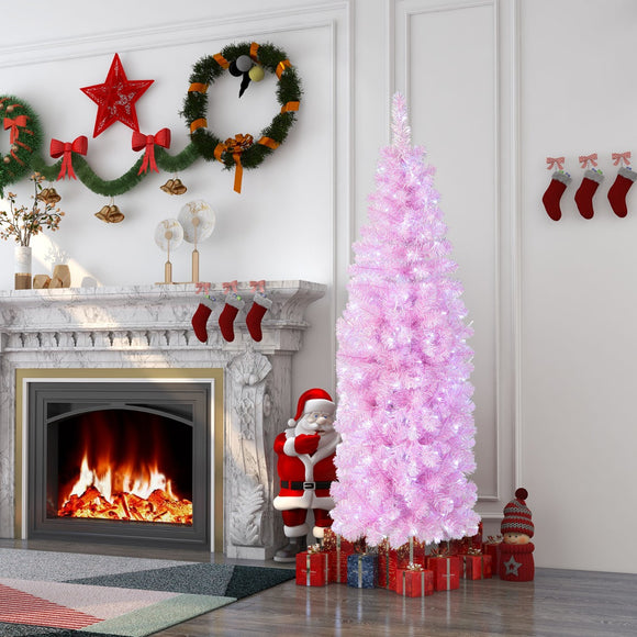 NNECW 1.83M/2.1M Pre-Lit Artificial Christmas Tree for Decoration-183CM