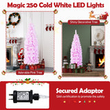 NNECW 1.83M/2.1M Pre-Lit Artificial Christmas Tree for Decoration-183CM