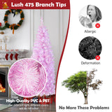 NNECW 1.83M/2.1M Pre-Lit Artificial Christmas Tree for Decoration-183CM