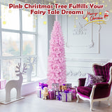 NNECW 1.83M/2.1M Pre-Lit Artificial Christmas Tree for Decoration-210CM