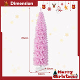 NNECW 1.83M/2.1M Pre-Lit Artificial Christmas Tree for Decoration-210CM