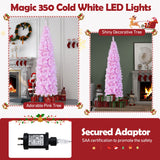 NNECW 1.83M/2.1M Pre-Lit Artificial Christmas Tree for Decoration-210CM
