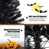 NNECW 1.8 M Artificial Halloween Christmas Tree with Solid Metal Legs for Indoor