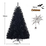 NNECW 1.8 M Artificial Halloween Christmas Tree with Solid Metal Legs for Indoor