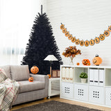 NNECW 1.8 M Artificial Halloween Christmas Tree with Solid Metal Legs for Indoor