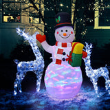 NNECW 150CM Inflatable Snowman with LED Lights for Christmas Decoration