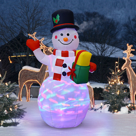 NNECW 150CM Inflatable Snowman with LED Lights for Christmas Decoration