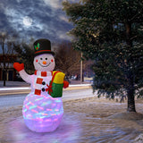 NNECW 150CM Inflatable Snowman with LED Lights for Christmas Decoration
