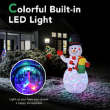 NNECW 150CM Inflatable Snowman with LED Lights for Christmas Decoration