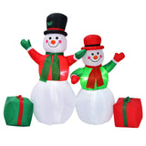 NNECW 1.82M & 1.52M Christmas Inflatable Snowmen with LED Lights