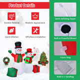 NNECW 1.82M & 1.52M Christmas Inflatable Snowmen with LED Lights