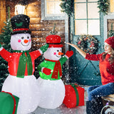 NNECW 1.82M & 1.52M Christmas Inflatable Snowmen with LED Lights