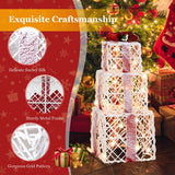 NNECW Set of 3 Christmas Lighted Gift Boxes with 60 LED Lights