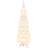 NNECW 2.1M Pre-Lit White Christmas Tree with 8 Lighting Modes