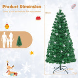NNECW 150CM/180CM Pre-Lit Christmas Tree with 8 Lighting Modes-1.5M