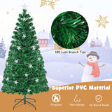 NNECW 150CM/180CM Pre-Lit Christmas Tree with 8 Lighting Modes-1.5M