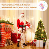 NNECW 150CM/180CM Pre-Lit Christmas Tree with 8 Lighting Modes-1.5M